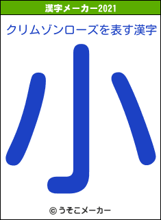 クリムゾンローズの2021年の漢字メーカー結果