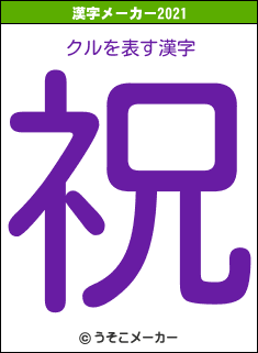 クルの2021年の漢字メーカー結果