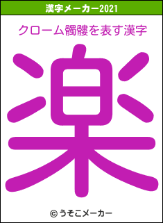 クローム髑髏の2021年の漢字メーカー結果