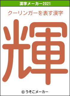 クーリンガーの2021年の漢字メーカー結果