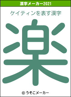 ケイティンの2021年の漢字メーカー結果