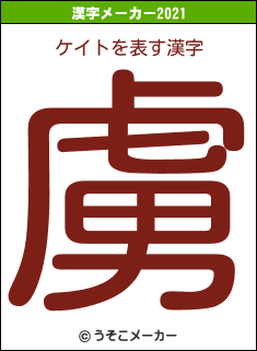 ケイトの2021年の漢字メーカー結果