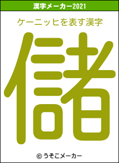 ケーニッヒの2021年の漢字メーカー結果