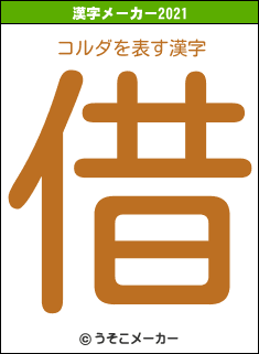 コルダの2021年の漢字メーカー結果