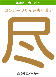 コンビーフたんの2021年の漢字メーカー結果