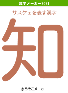 サスケェの2021年の漢字メーカー結果