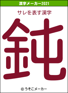 サレの2021年の漢字メーカー結果