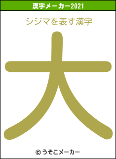 シジマの2021年の漢字メーカー結果