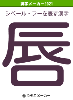 シベール・フーの2021年の漢字メーカー結果