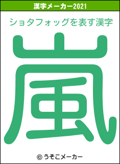 ショタフォッグの2021年の漢字メーカー結果