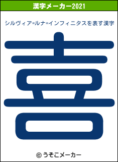 シルヴィア=ルナ=インフィニタスの2021年の漢字メーカー結果