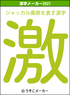 ジャッカル桑原の2021年の漢字メーカー結果