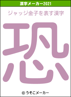 ジャッジ金子の2021年の漢字メーカー結果