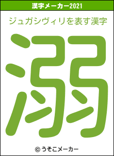 ジュガシヴィリの2021年の漢字メーカー結果