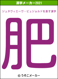ジュヌヴィエーヴ・ビュジョルドの2021年の漢字メーカー結果
