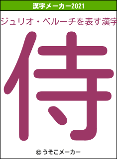 ジュリオ・ベルーチの2021年の漢字メーカー結果