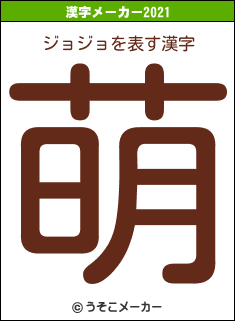 ジョジョの2021年の漢字メーカー結果