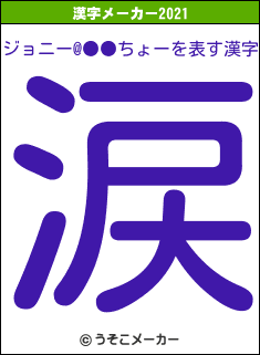 ジョニー@●●ちょーの2021年の漢字メーカー結果