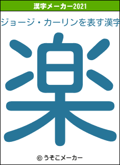 ジョージ・カーリンの2021年の漢字メーカー結果