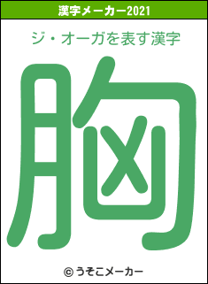 ジ・オーガの2021年の漢字メーカー結果