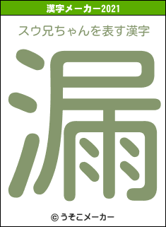 スウ兄ちゃんの2021年の漢字メーカー結果