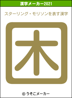 スターリング・モリソンの2021年の漢字メーカー結果