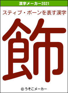 スティブ・ボーンの2021年の漢字メーカー結果