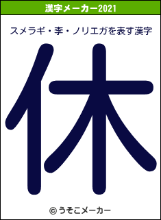 スメラギ・李・ノリエガの2021年の漢字メーカー結果