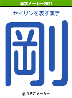 セイリンの2021年の漢字メーカー結果