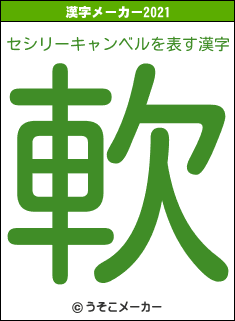 セシリーキャンベルの2021年の漢字メーカー結果