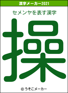 セメンヤの2021年の漢字メーカー結果