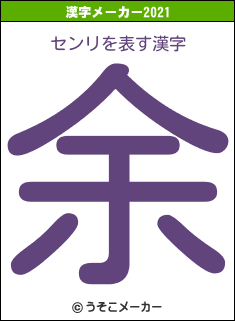 センリの2021年の漢字メーカー結果