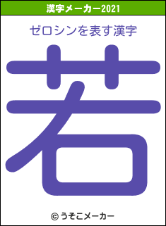 ゼロシンの2021年の漢字メーカー結果