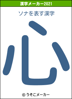 ソナの2021年の漢字メーカー結果