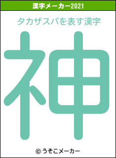 タカザスパの2021年の漢字メーカー結果