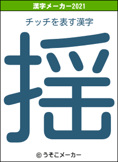 チッチの2021年の漢字メーカー結果