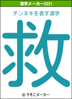 チンネキの2021年の漢字メーカー結果
