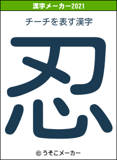 チーチの2021年の漢字メーカー結果