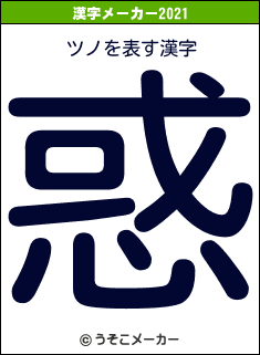 ツノの2021年の漢字メーカー結果