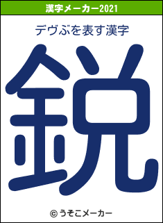デヴぶの2021年の漢字メーカー結果