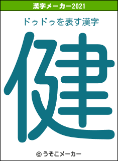 ドゥドゥの2021年の漢字メーカー結果