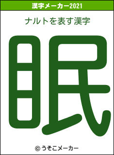 ナルトの2021年の漢字メーカー結果