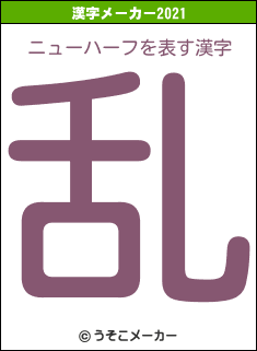 ニューハーフの2021年の漢字メーカー結果