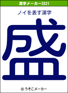 ノイの2021年の漢字メーカー結果