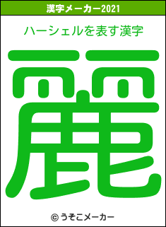 ハーシェルの2021年の漢字メーカー結果