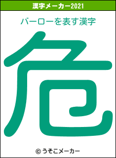 バーローの2021年の漢字メーカー結果