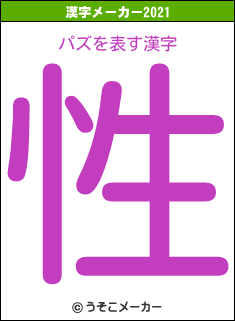パズの2021年の漢字メーカー結果
