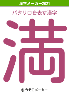 パタリロの2021年の漢字メーカー結果
