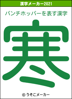 パンチホッパーの2021年の漢字メーカー結果