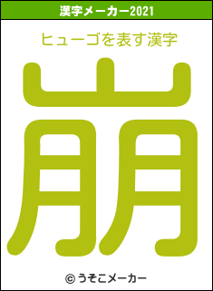 ヒューゴの2021年の漢字メーカー結果